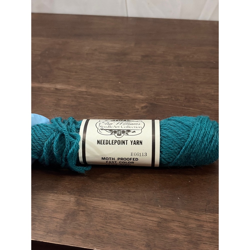 Elsa Williams NeedleArt Collection Tapestry Wool N511 Teal 100% Wool 40 Yd Skein